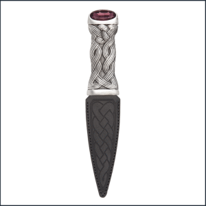 Earn Matt Pewter Stone Top Sgian Dubh Knife
